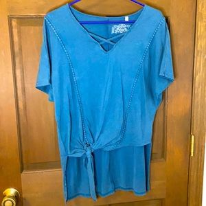 Panhandle Heather Tie-Front Tee